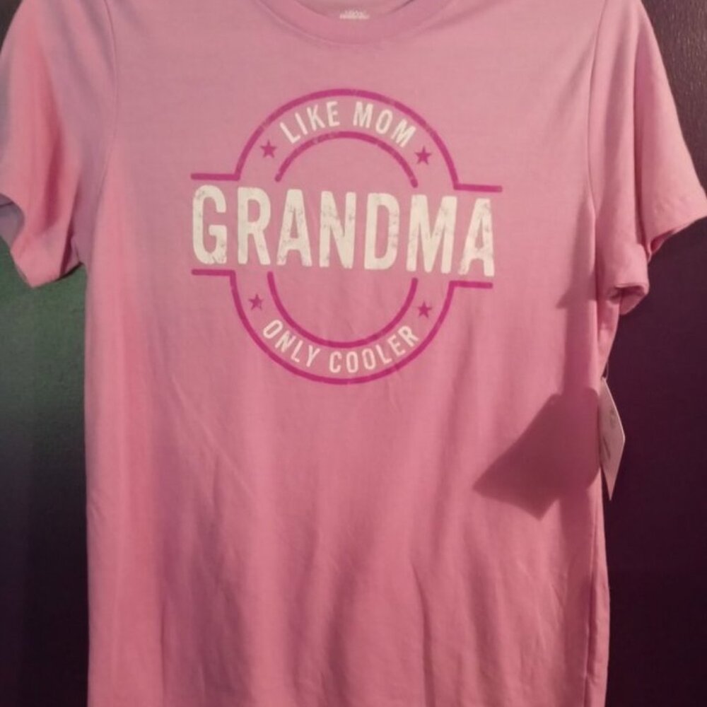 Celebrate Pink T-Shirt - "Grandma, Like Mom Only Cooler"